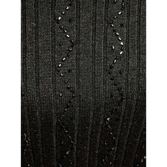 Talbots Black Beaded Light Pullover Sweater Women’s Petite S Classy Capsule Chic - Picture 3 of 8